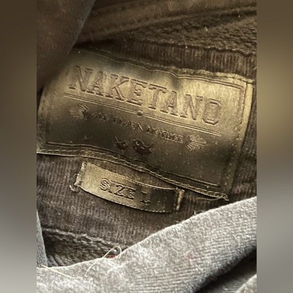 NAKETANO ALL BLACK SWEATSHIRT WOMANS SIZE LARGE - Picture 2 of 5